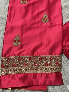 Pink Embroidery Suit With Full  Embroideryduppta
