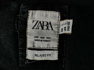 Zara Black Button-Down Shirt