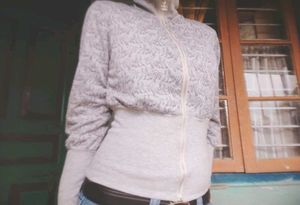 Y2k Grey Sinched Jacket