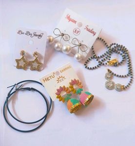 Earrings & Mangalsutra Set Of 5