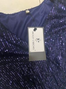 Sequin Navy Blue Maxi Dress