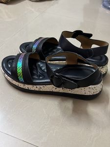 Forever New Black Wedges Sandals
