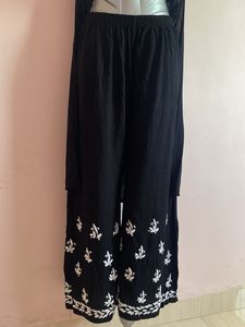 Black Embroidered Lucknowi Set