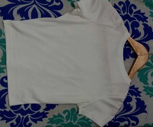 White Skim Fitted  Top Dupe