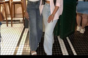 H&amp;M Wide Leg High Waist Denim Jeans