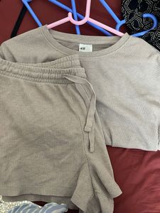H&amp;M Waffled Night Suit Set