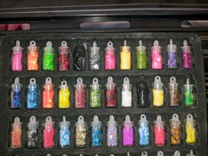 Mini Glitter And Charm Bottles For Nails Or Makeup