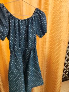 Polka Dot Off-Shoulder Dress