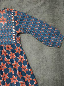 Floral Print Short Kurta