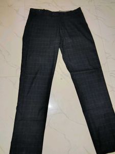Blue Plaid Dress Pants
