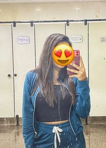 Teal Zip-Up Ribbed Long Sleeve Top And Trouser