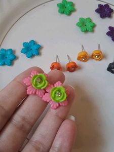 Flower Stud Earrings (18pcs)