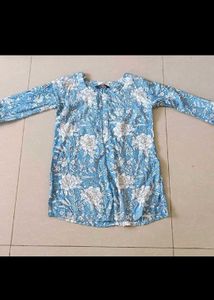 Floral Print Tunic Short Kurti