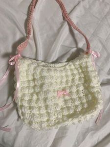 Crochet 🧶 Popcorn Bag ❤️🫶🏻