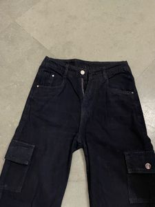 Black Wide Leg Cargo Pants ❤️‍🔥