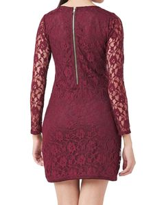 Miss Chase Women&#39;s Maroon Round Neck Full Sleeves