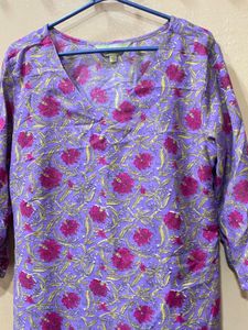 Floral Print Kurta