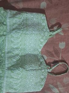 Green Embroidered Top