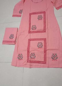 Pink Embroidered Kurta Set