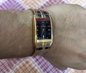 Titan Branded Analog watch Date Black Dial Stainle