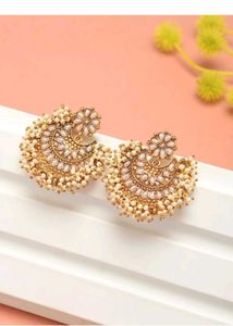 Traditional Pearl Beaded Metal Drop & Dangler