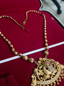 Antique Peacock Dollar Necklace