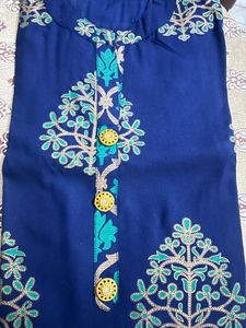 Embroidered Blue Kurta