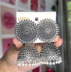 Silver Jhumka