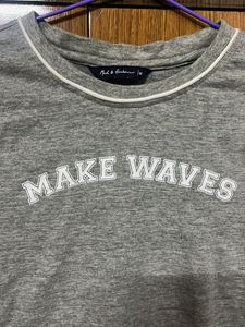 Gray 'Make Waves' Graphic Tee