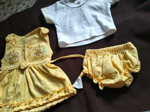 Cute Baby Girl Outfit Set Mango colour