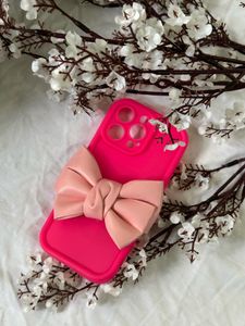 Pink Bow 14 Pro Max Cover