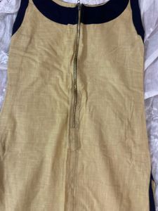 khaki straight Kurti