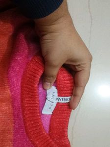 Warm Multi-Tone Striped Long-Sleeve Sweater