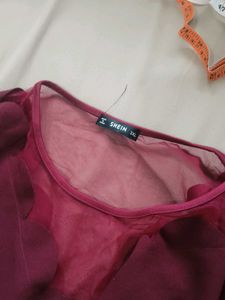 Burgundy Long Sleeve Dress