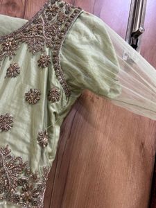 Elegant Green Embroidered Kurta Set