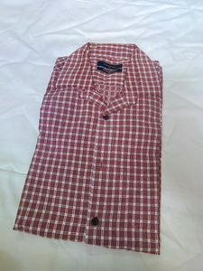 Men Formal Shirt - Grape Color Checked