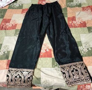 Black &amp; Gold Embroidered Pakistani Suit