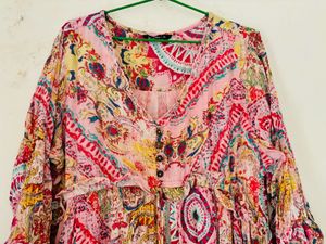 Pink Colour Alankar Printed Western Dress🌸🌷