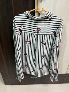 Mickey Mouse Striped Button-Up
