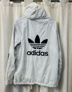 Adidas White Hooded Two side Wear Jacket