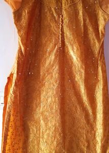 New Unused Gold Mustard Elegant Ethnic Kurta