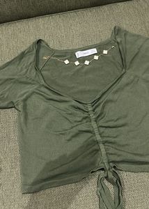 Drawstring Crop Top