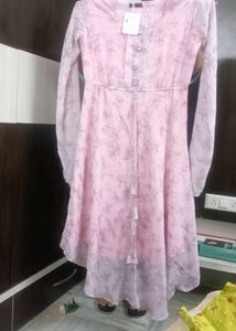 One Pc Pink Color Frock With Tag