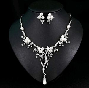Rhodium Pearl Jewel Set