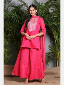 Pink Embroidered Kurta Set