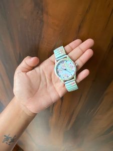Zudio Floral Print Bracelet Watch