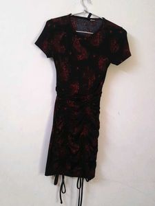 Red And Black Bodycon Dress Mini