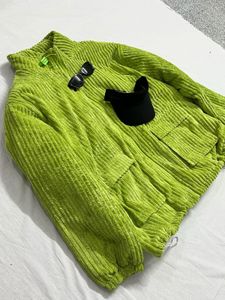 Unisex Green Corduroy Jacket