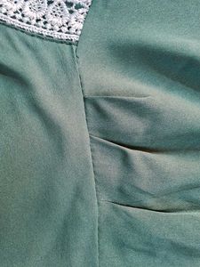 Elegant Green Kurti With Lace In Size XL