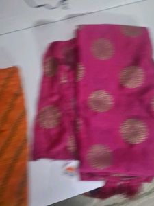 Pink &amp; Gold Design Fabric 2